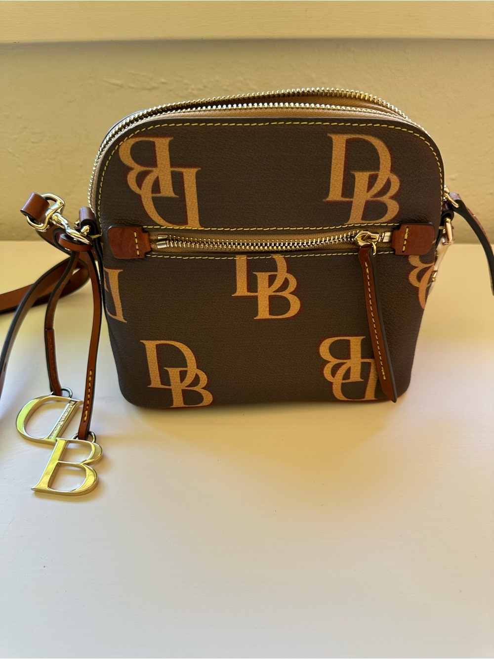 Dooney & Bourke Mini Domed Monogram Crossbody Bag